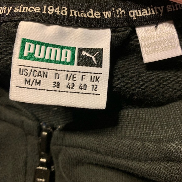 Puma classic black and white track jacket size Medium - Picture 2 of 2